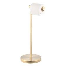 Toilet paper holder brushed nickel toilet tissue holder plastic toilet paper holders modern toilet paper holders marathon towel dispenser bathroom insert. Kes Gold Toilet Paper Holder Free Standing Sus 304 Stainless Steel Rustproof Pedestal Lavatory Tissue Roll Holder Floor Stand Modern Brushed Brass Finish Bph283s1 Bz Amazon Com