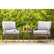 Hampton Bay Posada Stationary Metal Outdoor Lounge Chair With Gray Cushion 2 Pack 153 120 Lc Pr The Home Depot Patio Lounge Chairs Lounge Chair Outdoor Patio Dining Set