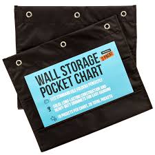 Black Wall Pocket Storage Charts Perfect For Classroom Use