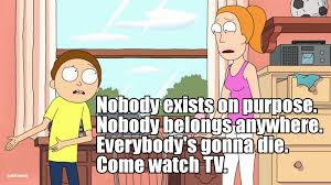 We don't ask to be born, we exist, and we don't always want to. 17 Of The Funniest Smartest Rick And Morty Quotes Ever Inews