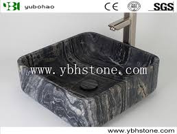 china black stone bowl sink bathroom