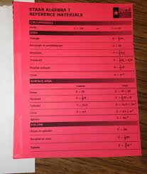 algebra formula chart staar 8th grade science staar