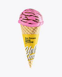 Download Ice Cream Cone Mockup In Packaging Mockups On Yellow Images Object Mockups