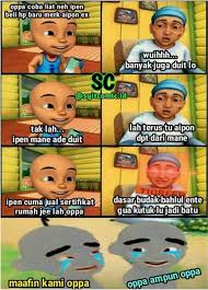 Meme Indonesia Kocak Upin Ipin Di 2020 Cartoon Jokes Meme Lucu Lucu