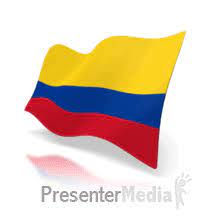 The colombian flag is a horizontal tricolor of yellow, blue, and red. Colombia Flag Perspective Anim