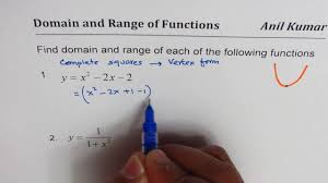 Domain And Range Test Quadratic And Rational Function Youtube