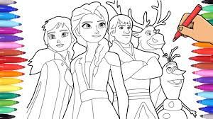 Maybe you would like to learn more about one of these? Disney Frozen 2 Coloring Pages Drawing Elsa Anna And Olaf Frozen 2 Youtube