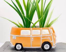 These vw bus planters are soo cute!! Hippie Planter Etsy