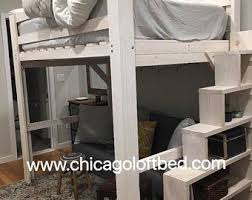 King size loft bed with stairs. Pin On Camas