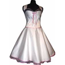 Check spelling or type a new query. 50er Jahre Brautkleid Weiss Grau Rosa Akzent Mit Punkten Tanzk