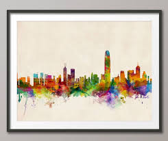 Painting stucco takes a bit more effort, and paint, than painting a smooth surface, but the results are worthwhile, and properly preparing th. Hong Kong Skyline Hong Kong China Cityscape Art Print 324 Etsy Skyline Art Cityscape Art Hong Kong