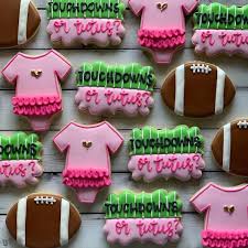 A Cookies On Instagram Touchdowns Or Tutus Gender Reveal Such A Cute Theme Tutus Gender Reveal Gender Reveal Cookies Gender Reveal Themes