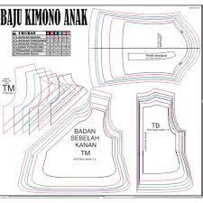 Pola baju kimono atau yukata. Pola Baju Pola Jahit Baju Kimono Anak Shopee Indonesia