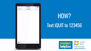 Text IQUIT to the number 123456