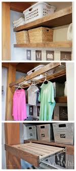 Floating Shelves Pull Out Drying Racks And Hanging Rods Laundry Room Storage Shelves Floating Shelves Laundry Room Storage