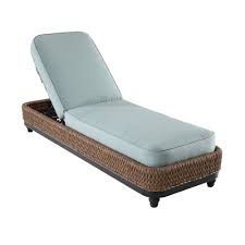 A pool chaise lounge chair needs to be water resistant, but besides that feel free to get creative with colors and styles. Home Decorators Collection Camden Wicker Patio Chaise Lounge In Light Brown With Sunbrella The Home Depot Canada