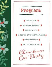 Ten ways to make the most of your dinner party talents and make entertaining easier. Online Green Christmas Eve Party Program Program Template Fotor Design Maker