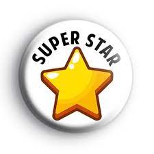 Super Star Gold Star Badge Kool Badges