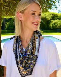 Patrician Printed Scarf Blue