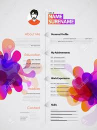We've got quite a selection of beautiful resume templates that. Creative Color Rich Cv Resume Template With Colorful Abstract Royalty Free Cliparts Vectors And Stock Illustration Image 62461699