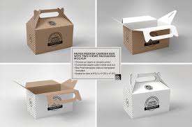 Medium Box Carrier Packaging Mockup Food Box Packaging Packaging Mockup Packaging
