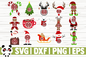 Download Christmas Monogram Bundle Graphic By Creativedesignsllc Creative Fabrica SVG Cut Files