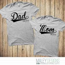 Mom And Dad Shirts New Parent Gifts Matching Couple Shirts Etsy Dad To Be Shirts Matching Couple Shirts Baby Shower Shirts
