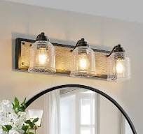 BABOOM Farmhouse Vanity Light Fixture 23-in 3 -Light Matte ...