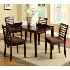 Venetian Worldwide Eaton I 5 Piece Espresso Dining Set Cm3001t 5pk Dining Table Setting Dining Room Sets Rectangular Dining Table
