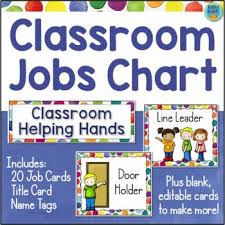 This Classroom Jobs Chart Will Keep Your Class Running Smoothly While Giving Students Responsibility The Colorful Classroom Jobs Job Chart Classroom Job Chart