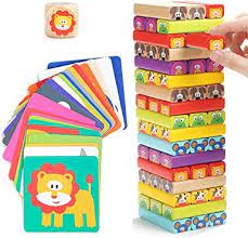 Nene Toys Torre De Bloques Infantil De Madera 4 En 1 Con Colores Y Anim Juegos De Navidad Para Ninos Juegos De Mesa Para Ninos Juguetes Educativos Para Ninos