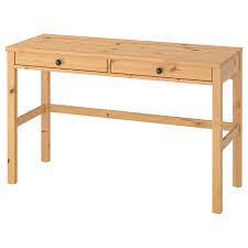 Der schreibtisch, fast perfekt.gilbertin der mitte wäre noch eine schublade, wie bei fast allen schreibtischen sehr gut hemnes. Hemnes Schreibtisch Mit 2 Schubladen Hellbraun 120x47 Cm Ikea Deutschland