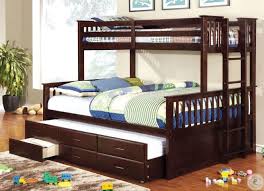 With some modification, you can convert it into a full over twin bunk bed and add in some fun accessories like a desk, a metal frame, or some storage compartments to make it a queen bunk bed with desk. University Espresso Extra Long Twin Over Queen Bunk Bed From Furniture Of America Cm Bk458q Exp Bed Coleman Furniture