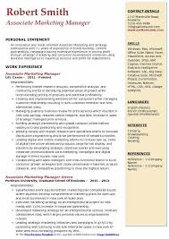 associate marketing manager resume