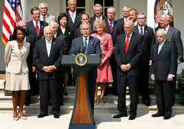 Tributes to the former president rolled in from both sides of the political aisle. George W Bush Stephen Johnson Dirk Kempthorne James Peake Josh Bolten Steve Preston Michael Leavitt Elaine Chao Mary Peters Carlos Gutierrez Samuel Bodman Jim Nussle Ed Schafer Condoleezza Rice Dick Cheney Henry
