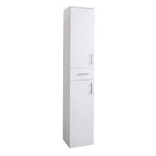 This elegant tall mirror cabinet is sure to make a big impression on your bathroom. White Tall Boy Bathroom Cabinet Storage Unit W350 X H1902mm Ks35tb 33d Appliances Direct