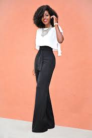 High waist flare leg corduroy pants without belt. Style Pantry Boxy Crop Top Belted High Waist Pants Fashion Style Fashion Outfits