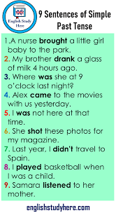 That said, the passive voice is useful to switch the focus from who is doing something to what is being done, which makes it especially useful in business settings when the focus is placed on a product. 9 Sentences Of Simple Past Tense Definition And Examples English Study Here