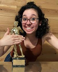 I got a naked man trophy from the @florencefilmawards for best fantasy  short!!!! Thank you so much to everyone who helped with this project! this  is awesome!!!!!!!! I'm gonna make him some