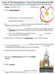 Thermodynamics can tell you only. Crash Course Engineering 9 Laws Of Thermodynamics Worksheet Tpt