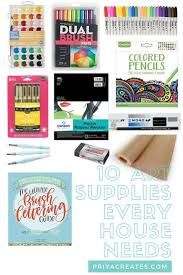 Every artist knows the importance of having the right tools and accessories, whether it is for painting, drawing, sculpture or any other creative activity. 10 Must Have Art Supplies For Every House Art Supplies List Art Supplies Drawing Art Supply Organization