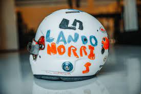 Spark 5hf025 1/5 scale 2019 lando norris helmet mclaren f1 replica model helmet. Lando Norris Reveals Helmet Design By Six Year Old New Helmet