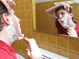 Shave in the direction of hair growth, such as in a downward direction on the leg since leg hair grows down. Shaving Facial Hair Young Men S Health
