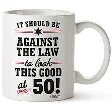 A great 50th birthday gift idea is to consider the year the person was born and use that as inspiration for your present (and it also makes a great party theme!). Buy 50th Birthday Gifts For Women Fifty Years Old Men Gift Mug Happy Funny 50 Mens Womens Womans Wifes Female Man Best Friend 1971 Male Unique Mugs Ideas 70 Woman Wife Gag