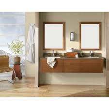 D vanity in white with marble vanity top in carrara white, mirror and chrome faucets by water creation thompson 60 in. Ronbow Rebecca 64 Inch Wall Mount Bathroom Double Vanity Set In Cinnamon With Mirror Quartz Countertop And White Ceramic Sink Overstock 13983872