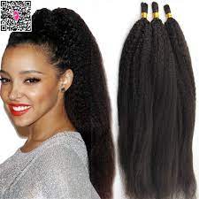 Braids for men can work with most hair types because they involve curling the hair. Brazilian Virgin Hair Bulk Human Hair For Braiding No Weft 3 Bundles Kinky Straight Italian Coarse Crochet Yaki Hair Extensions Bulk Synthetic Hair Bulk Picturebulk Ring Aliexpress