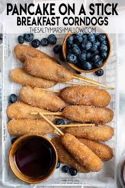 Pancake On A Stick The Salty Marshmallow Recipe In 2020 Pancakes On A Stick Best Breakfast Recipes Best Breakfast