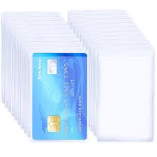Staples punched business card holder, bronze (21510) 4.5 out of 5 stars. Bronagrand 20pcs Transparent Vertical Id Credit Card Holder Business Card Protector Sleeves Buy Online In Maldives At Maldives Desertcart Com Productid 40316219