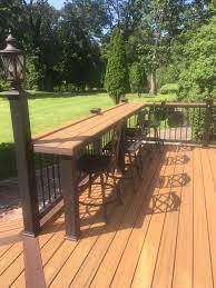 Bar Rail Bar Rail In 2019 Deck Decorating House Deck W Surface On Top Ofck Ra Modern Design Deck Designs Backyard Backyard Backyard Patio