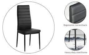 We did not find results for: Amazon Com Aingoo Pu Leather Dining Chairs Set Of 4 Modern Kitchen Chair With Ergonomic Curved Back And Steel Frame Black Home Kitchen